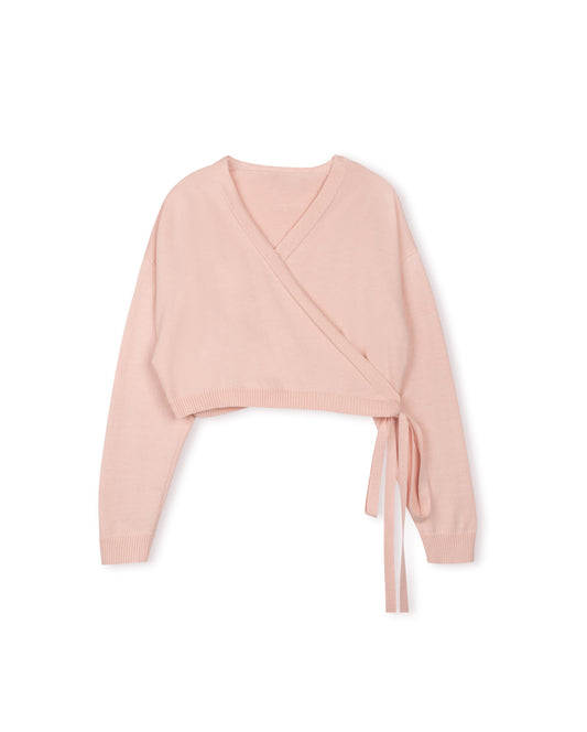 MINIMAL PINK APEX WRAP CARDIGAN