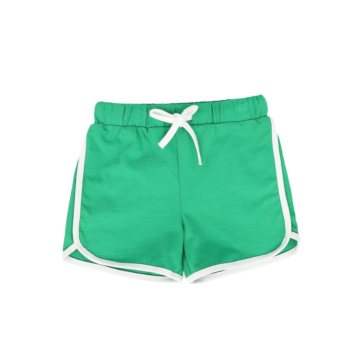 BAMBOO GREEN CONTRAST TRIM SHORTS