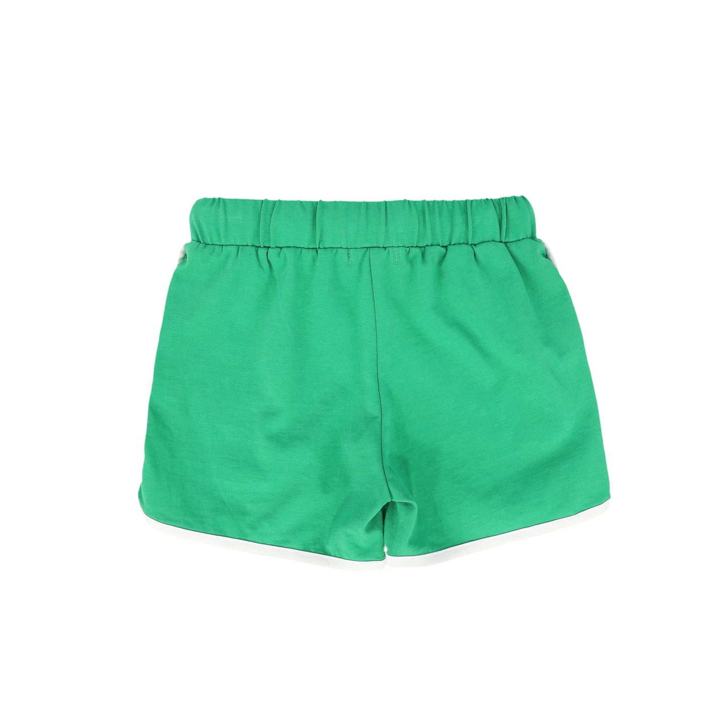 BAMBOO GREEN CONTRAST TRIM SHORTS