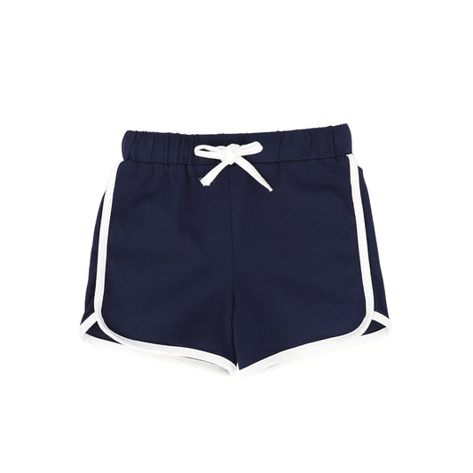 BAMBOO NAVY CONTRAST TRIM SHORTS