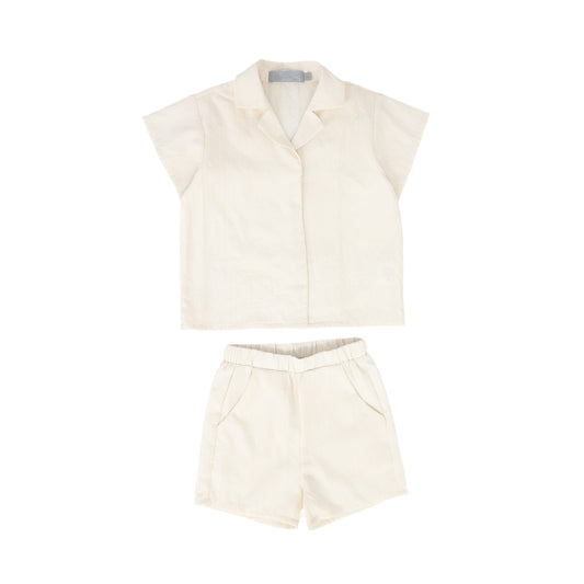 BACE COLLECTION IVORY STRIPE BOYS SET