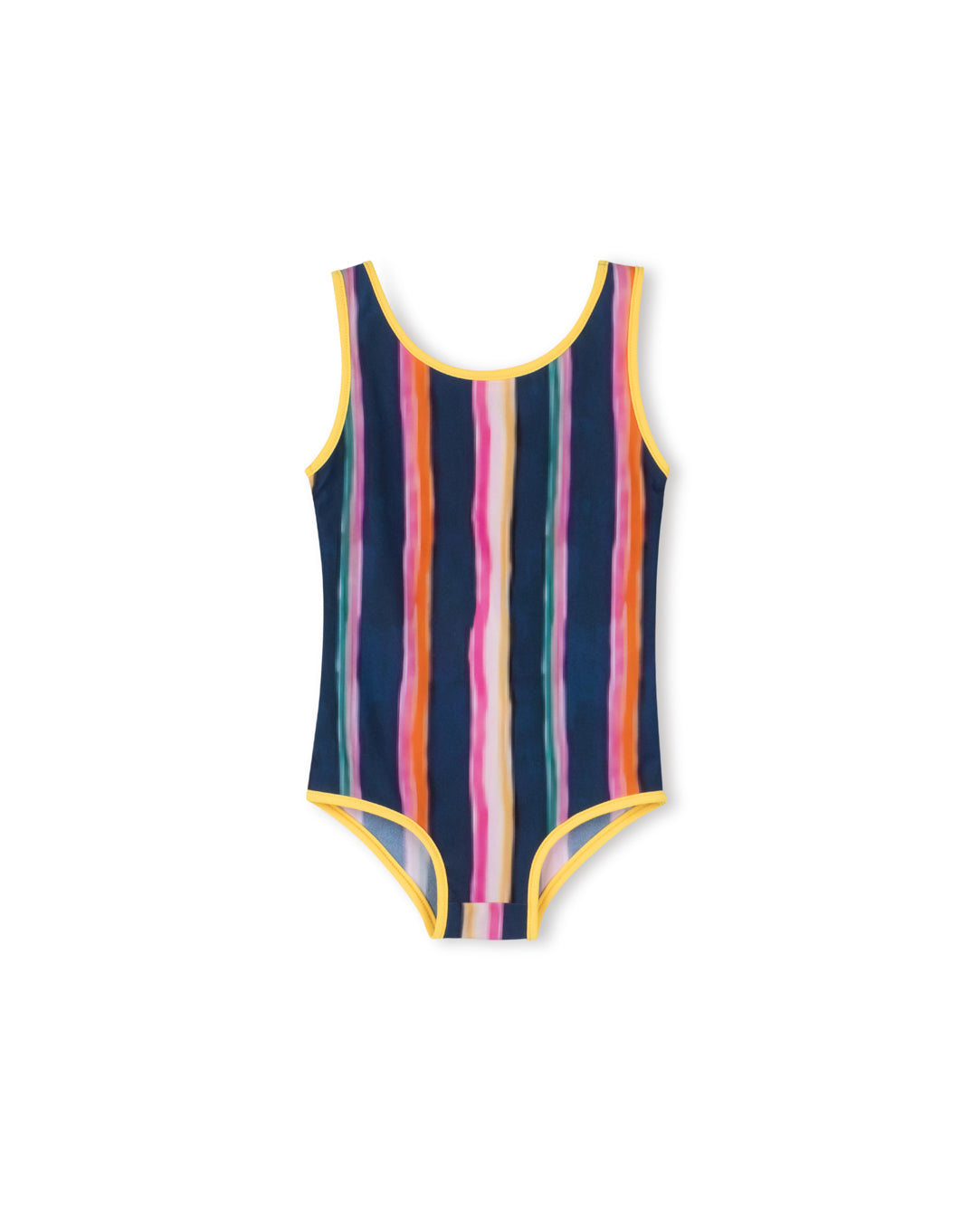 CABANA MULTI BRUSHED STRIPE TRIM SWIMSUIT