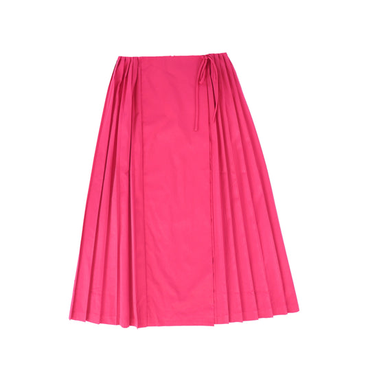 VALENTINA PINK PLEATED TIE SKIRT