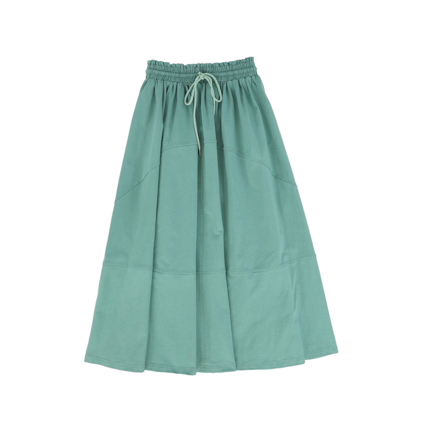 VALENTINA GREEN TIE WAISTED MAXI SKIRT