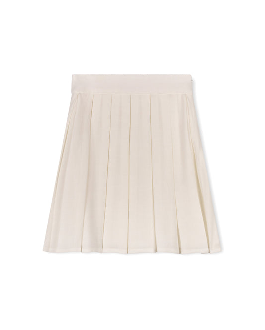 LILOU IVORY PLEATED SKIRT