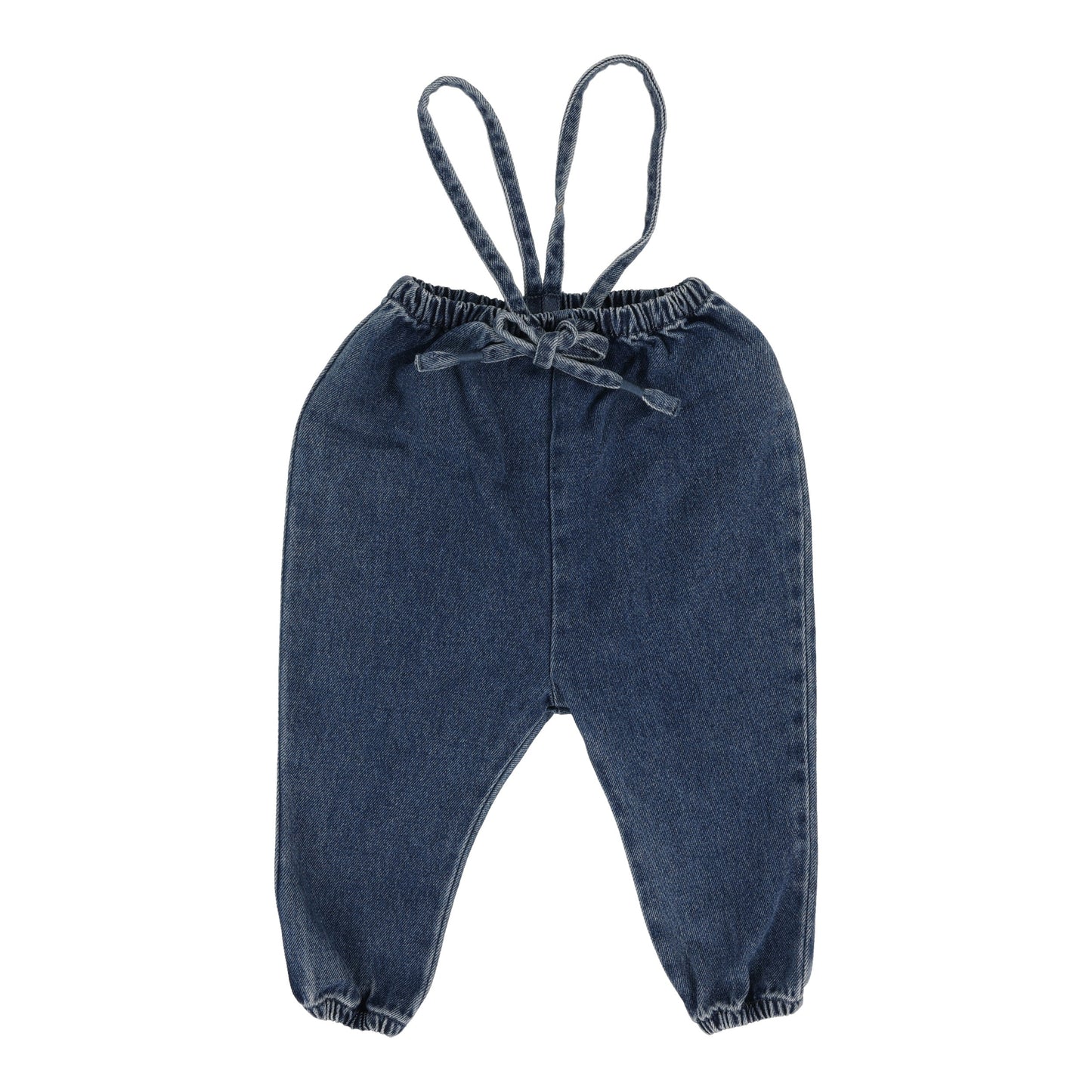 ANALOGIE DARK DENIM SUSPENDER BUBBLE PANTS