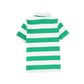 BAMBOO GREEN WIDE STRIPED POLO T-SHIRT