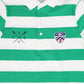 BAMBOO GREEN WIDE STRIPED POLO T-SHIRT