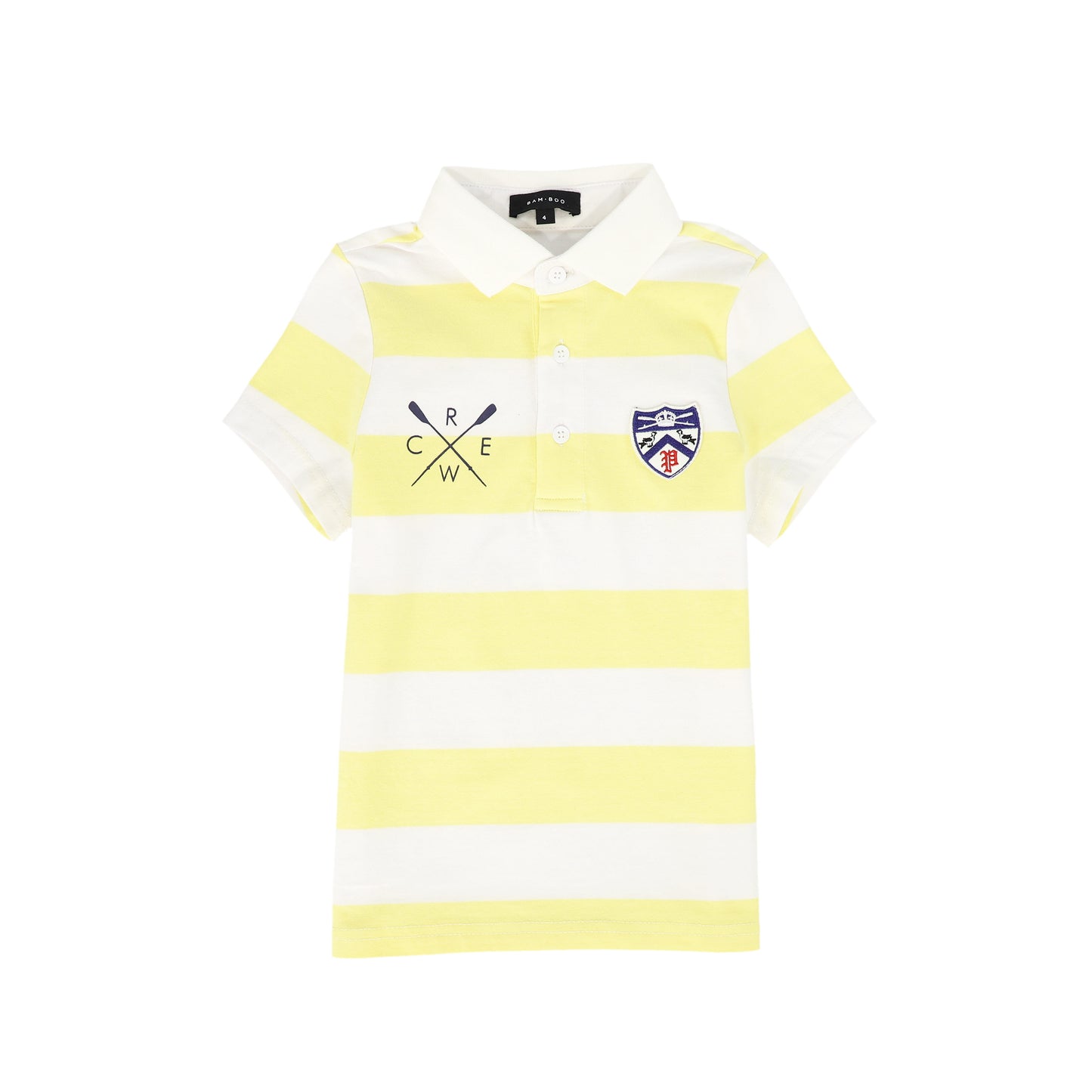 BAMBOO YELLOW WIDE STRIPED POLO