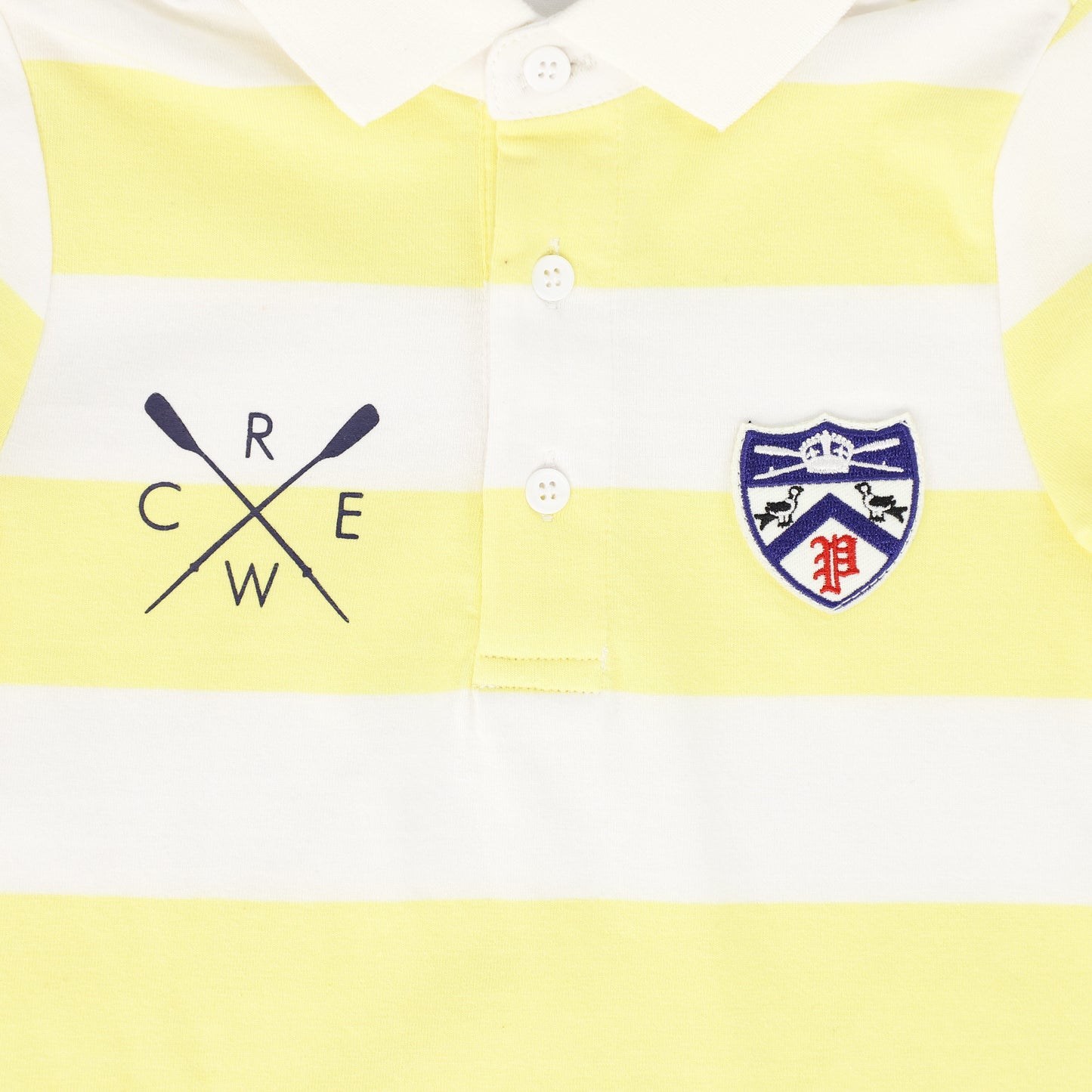 BAMBOO YELLOW WIDE STRIPED POLO