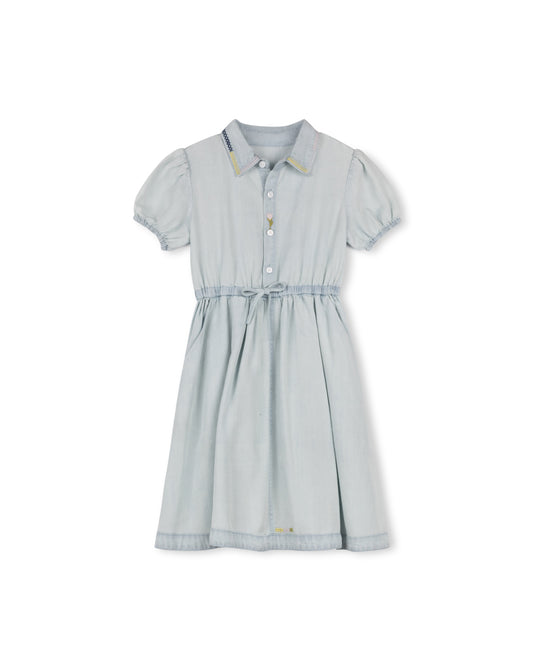 PHIL AND PHOEBE LIGHT BLUE DENIM COLLAR DRESS