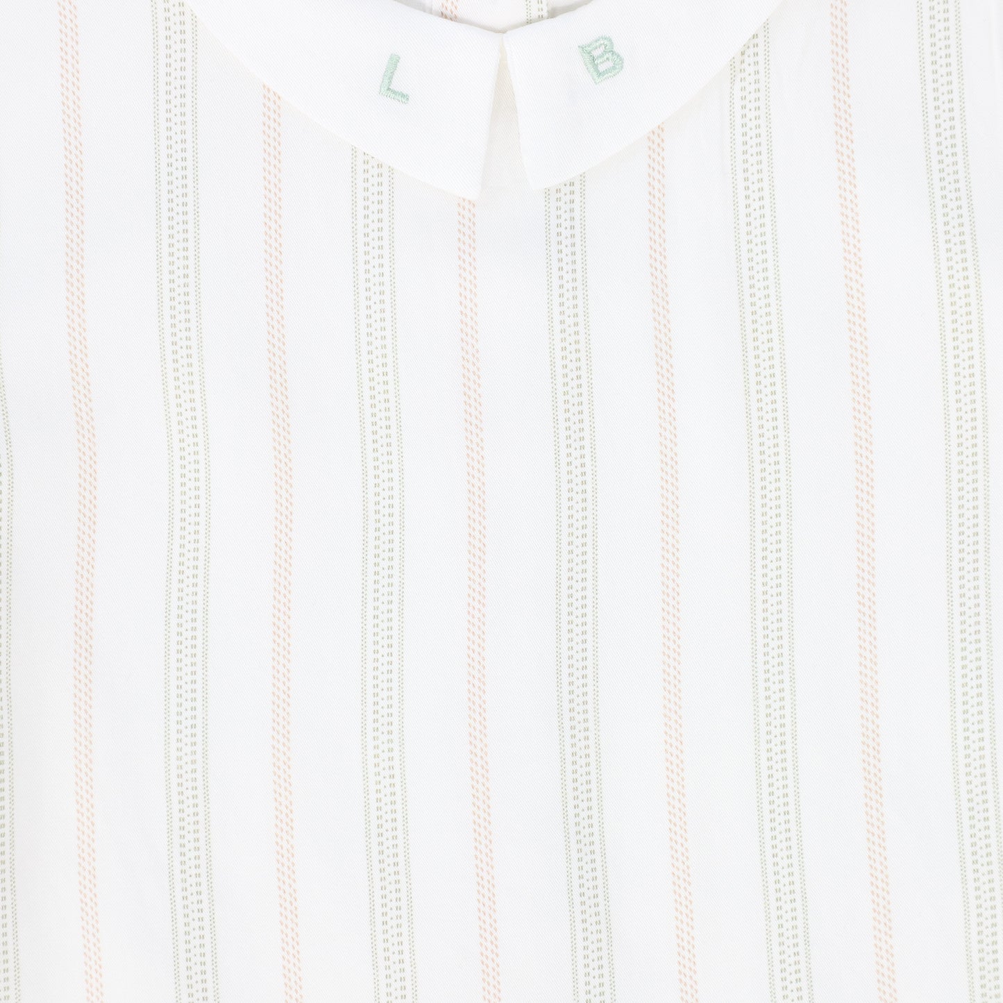 LE BOURDON SAGE STRIPE COLLAR BLOUSE