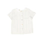 LE BOURDON SAGE STRIPE COLLAR BLOUSE