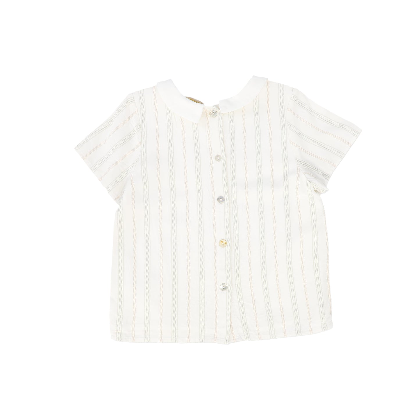 LE BOURDON SAGE STRIPE COLLAR BLOUSE