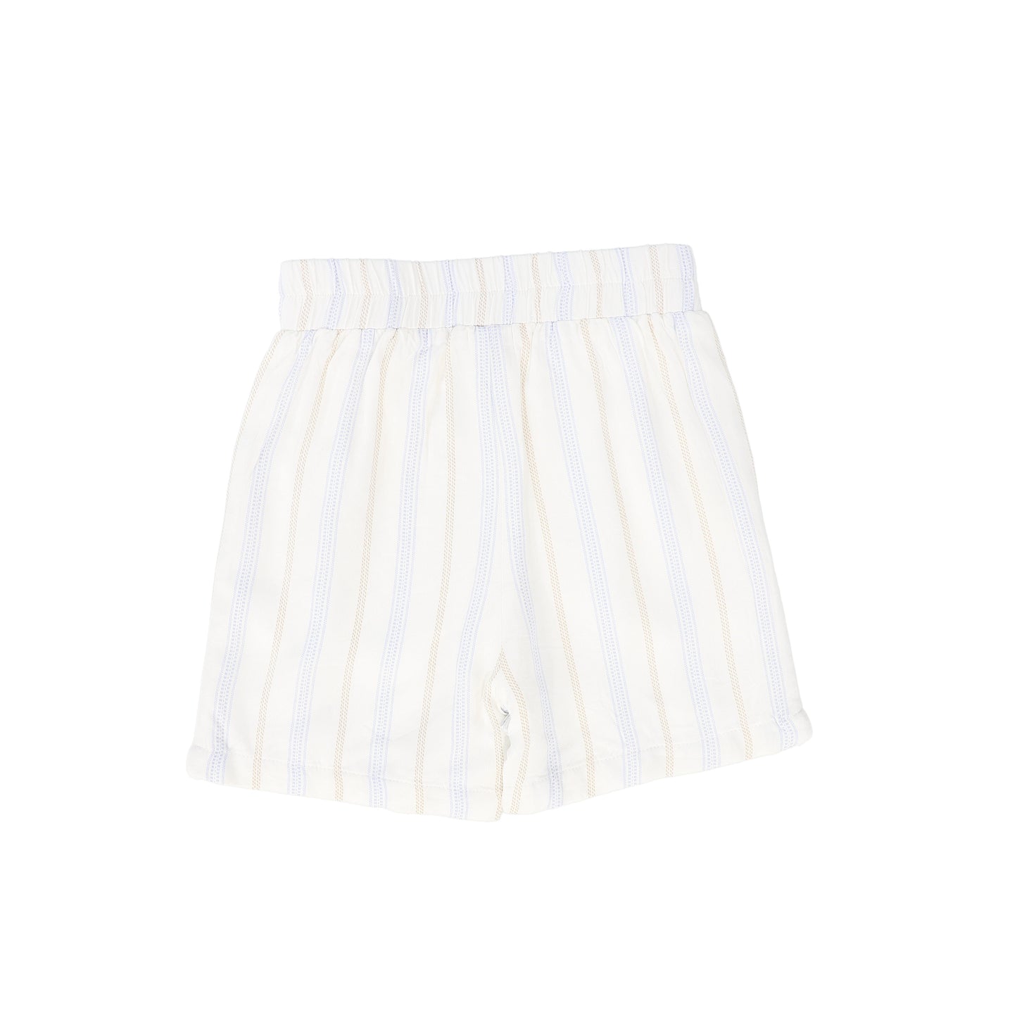 LE BOURDON IVORY/BLUE STRIPE POCKET SHORTS