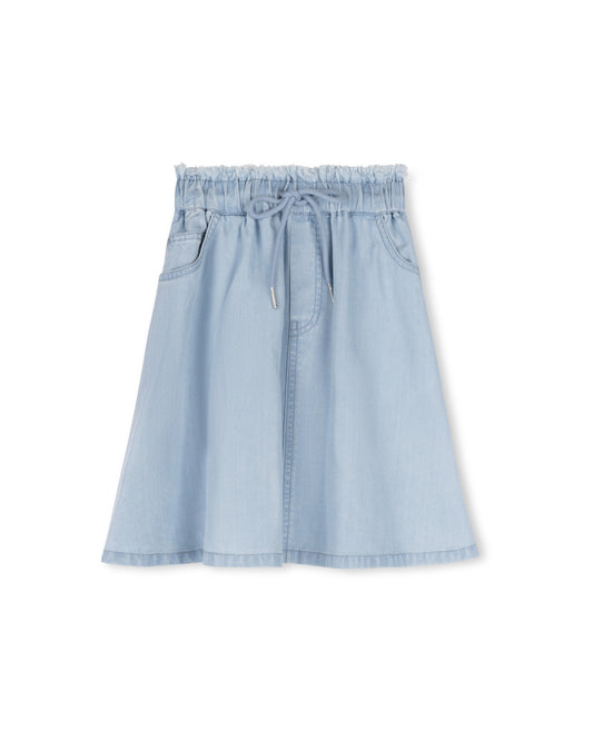 CABANA LIGHT BLUE DENIM DRAW STRING SKIRT