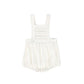 LE BOURDON SAGE STRIPE SMOCKED OVERALLS