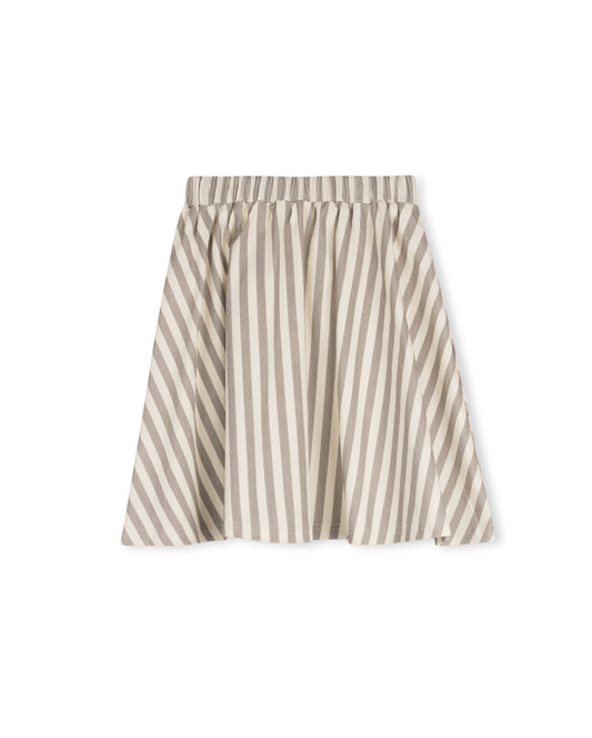 PHIL AND PHOEBE GREY/CREAM STRIPED DENIM SKIRT