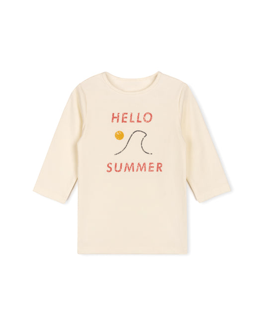 PHIL AND PHOEBE CREAM HELLO SUMMER T-SHIRT