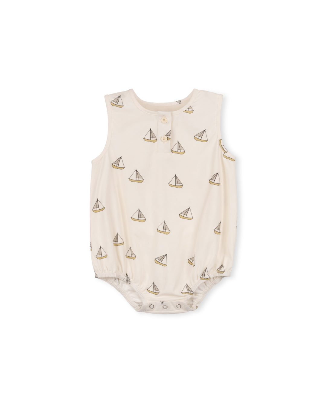 PHIL AND PHOEBE BEIGE SAILBOAT ROMPER