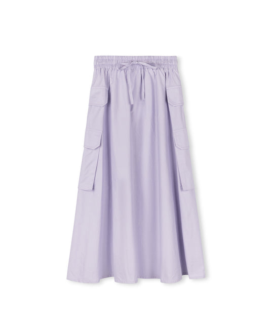 VIBE LILAC POPLIN DOUBLE POCKET SKIRT