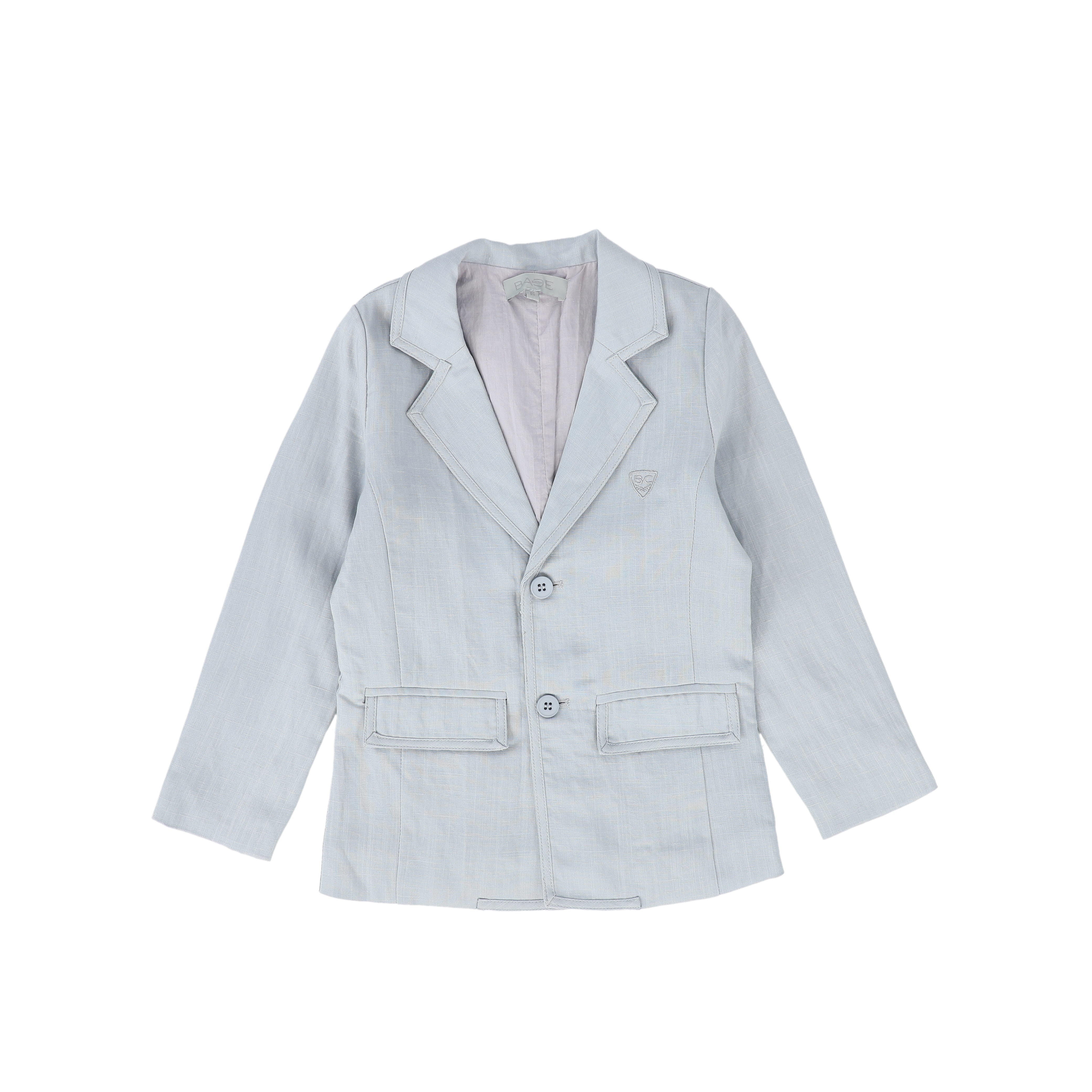 BACE COLLECTION LIGHT BLUE RIBBON TRIM BLAZER [FINAL SALE] – Luibelle