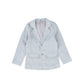BACE COLLECTION LIGHT BLUE RIBBON TRIM BLAZER