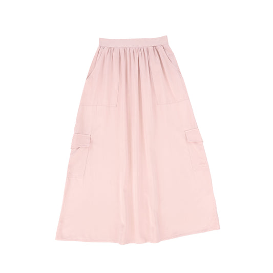 VALENTINA PINK FLOWY CARGO SKIRT