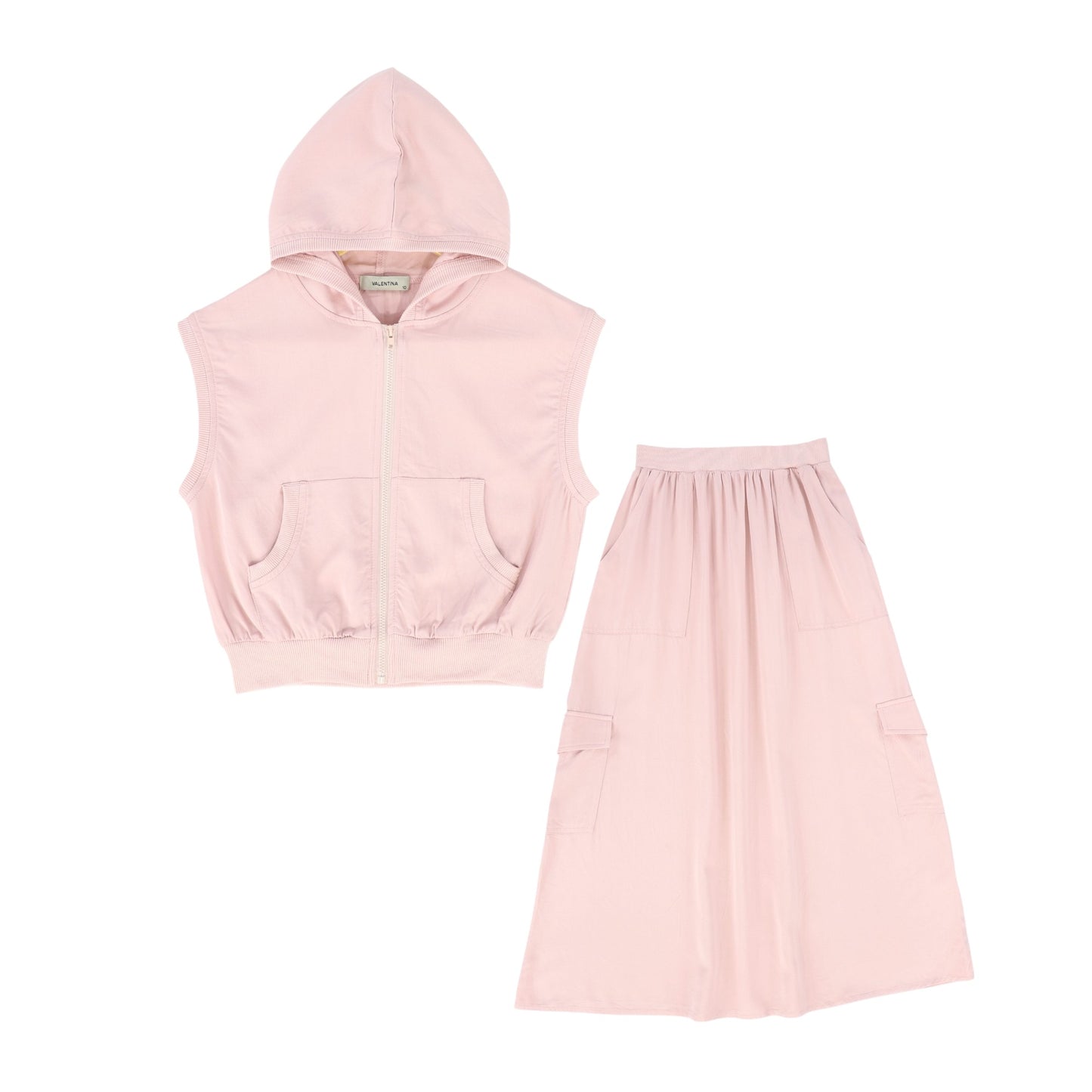 VALENTINA PINK HOODED SET
