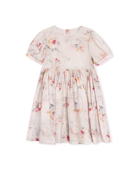 ONE CHILD PALE PINK FLORAL PRINT DRESS