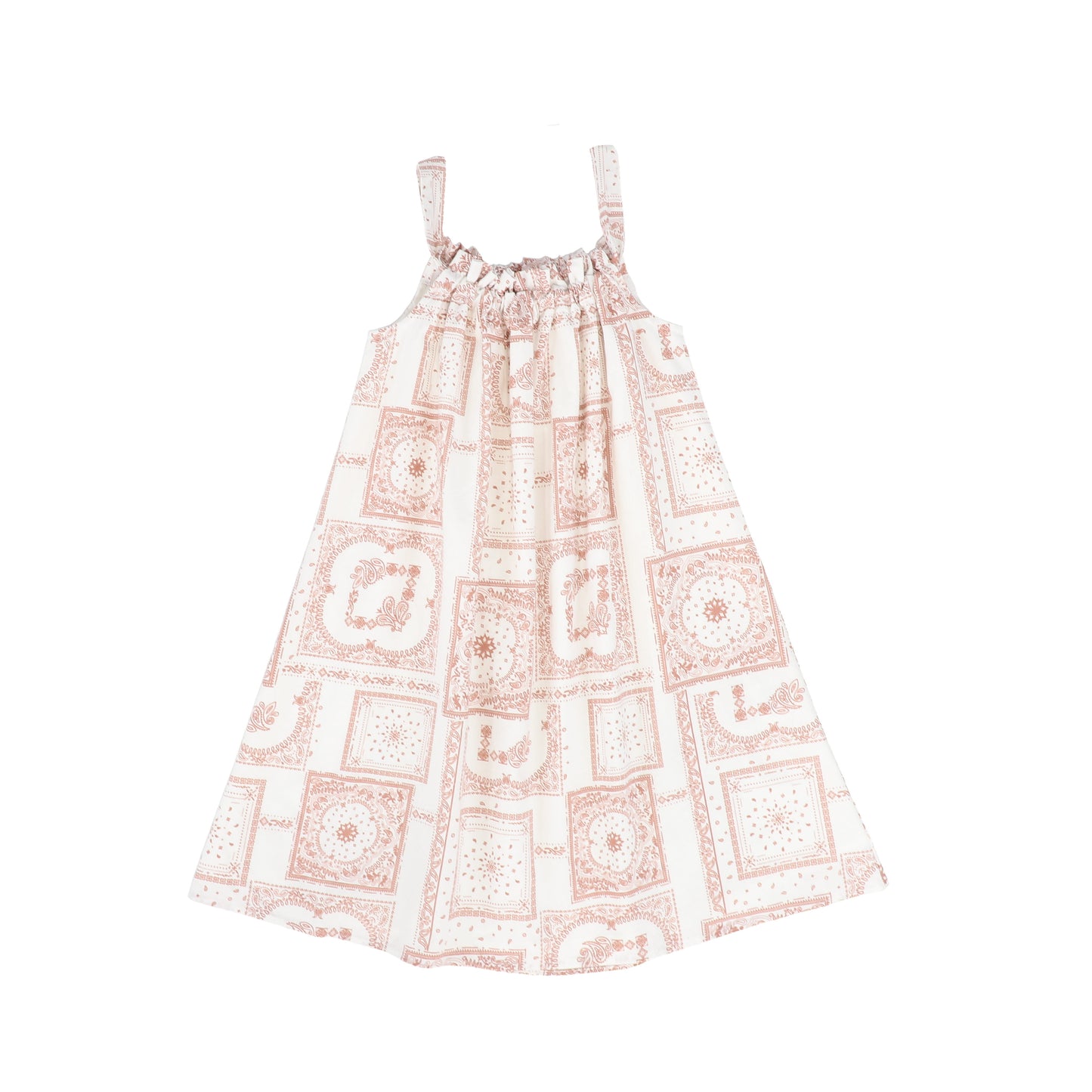 BACE COLLECTION PINK PAISELY HANDKERCHIEF PRINT DRESS