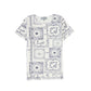 BACE COLLECTION NAVY PAISELY HANDKERCHIEF PRINT SS HENLEY TEE
