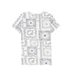 BACE COLLECTION NAVY PAISELY HANDKERCHIEF PRINT SS HENLEY TEE