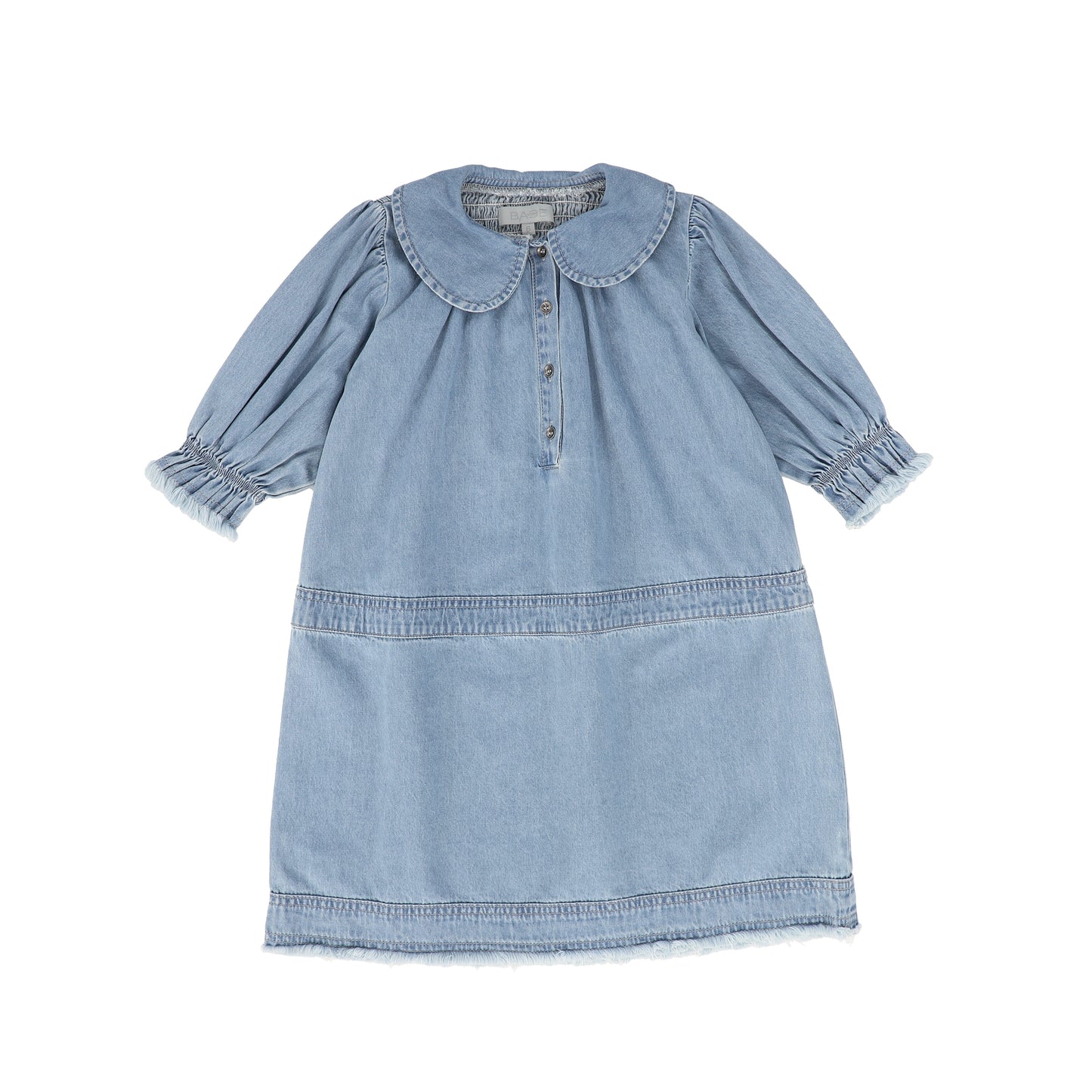 BACE COLLECTION BLUE DENIM FRINGE DRESS