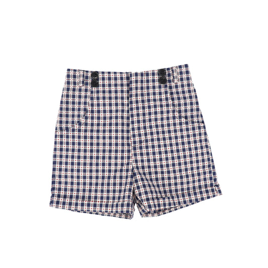 BAMBOO NAVY/WHITE BUTTON FRONT SHORTS