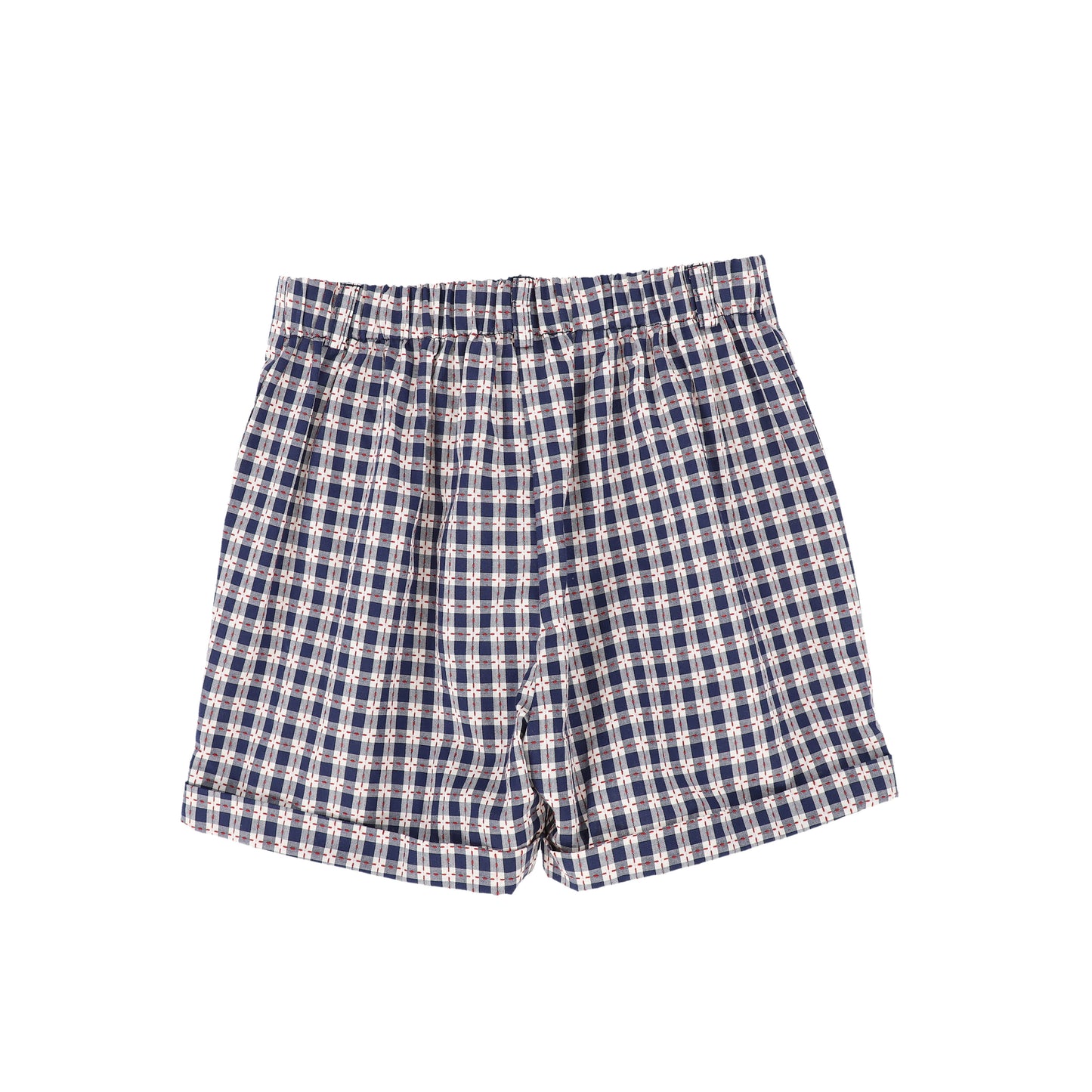 BAMBOO NAVY/WHITE BUTTON FRONT SHORTS