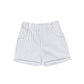 BAMBOO WHITE/BLUE STRIPED BUTTON SHORTS