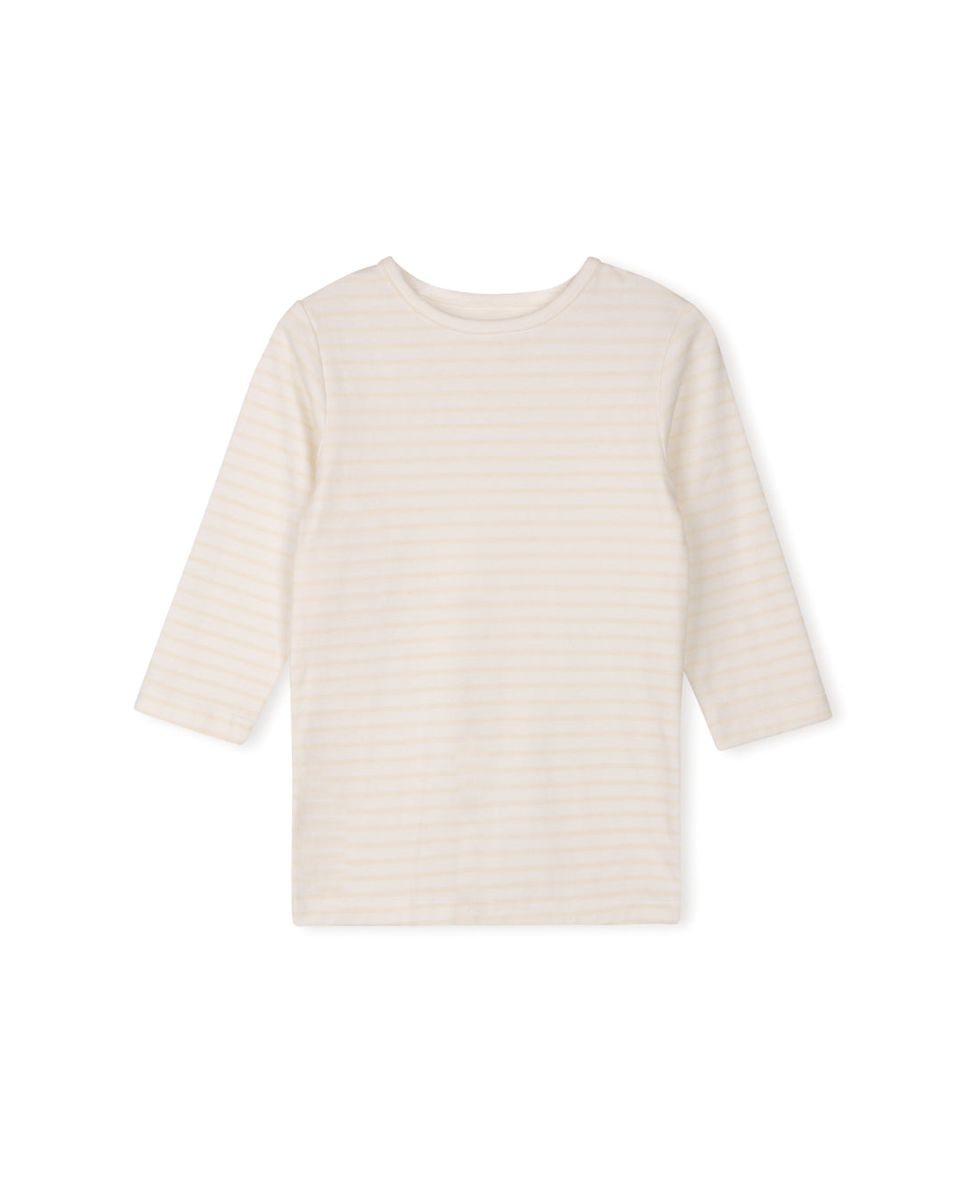 PHIL AND PHOEBE BEIGE PASTEL STRIPED T-SHIRT