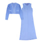 BACE COLLECTION LIGHT BLUE POINTELLE CARDIGAN MAXI DRESS