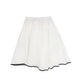 BAMBOO WHITE TEXTURED TRIM SKIRT