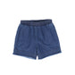 BACE COLLECTION MID BLUE DENIM FRINGE SHORTS