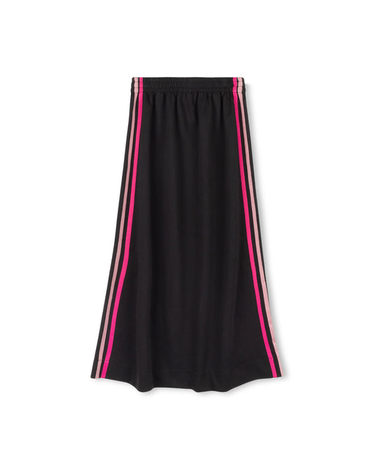 VIBE BLACK  STRIPED MAXI SKIRT