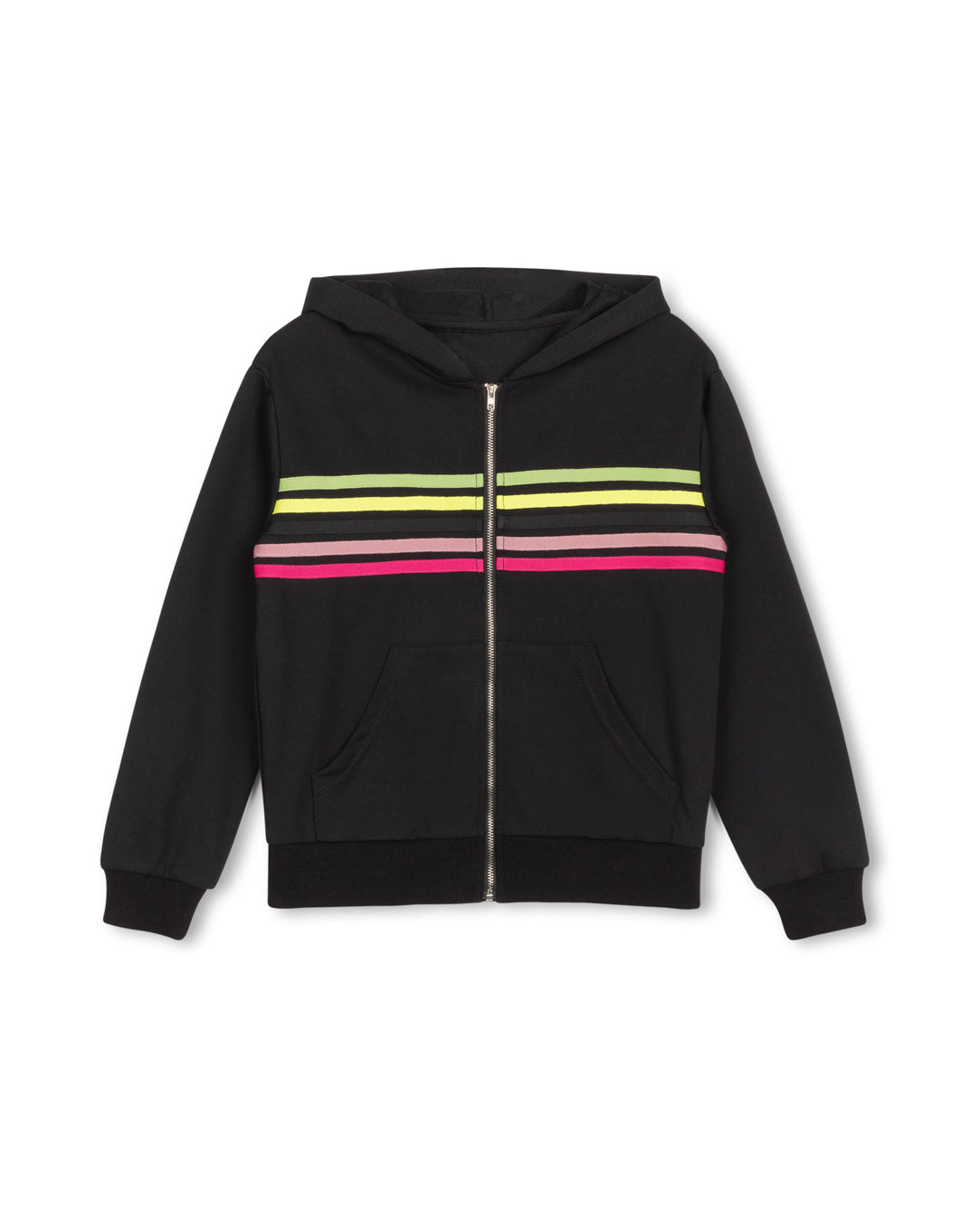 VIBE BLACK STRIPED SWEATSHIRT