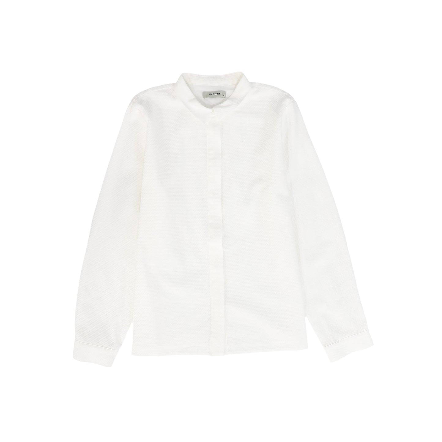 VALENTINA IVORY TEXTURED COLLARED BLOUSE