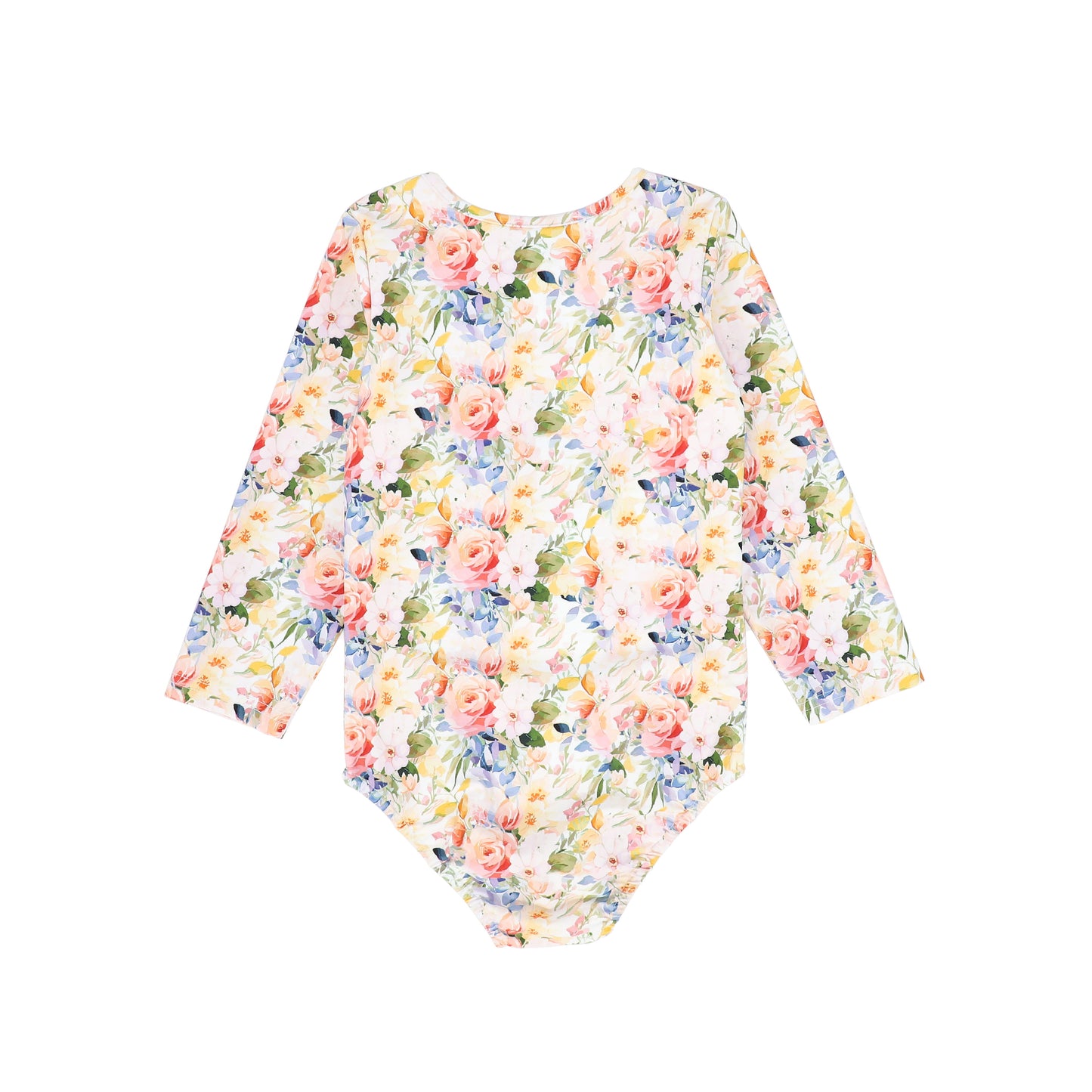 WATER CLUB FLORAL HALF ZIP SWIMSUIT