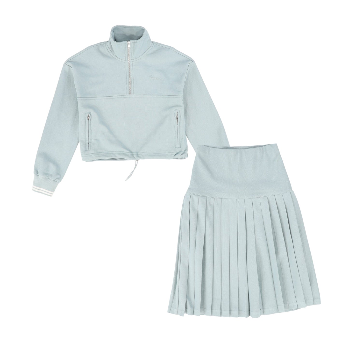 VALENTINA LIGHT BLUE PIQUE SET