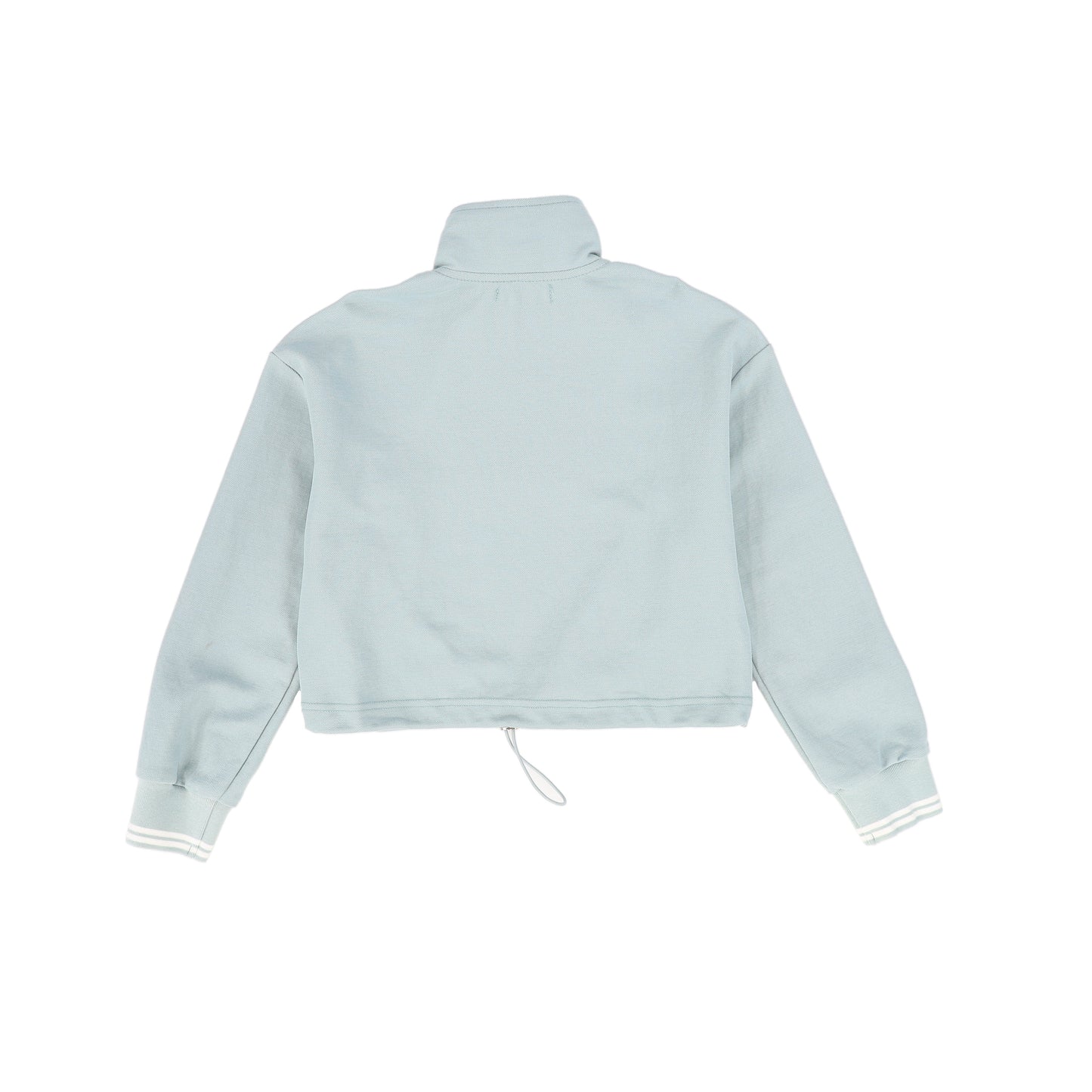 VALENTINA LIGHT BLUE PIQUE HALF ZIP SWEATSHIRT