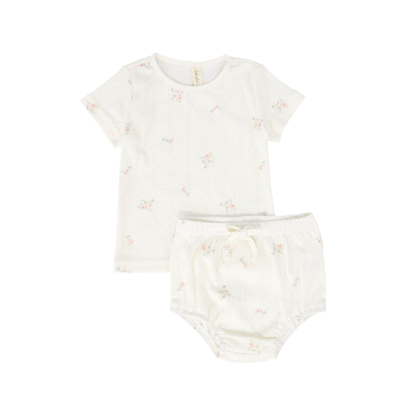 BEBE JOLEE PINK FLORAL DOT BLOOMER SET