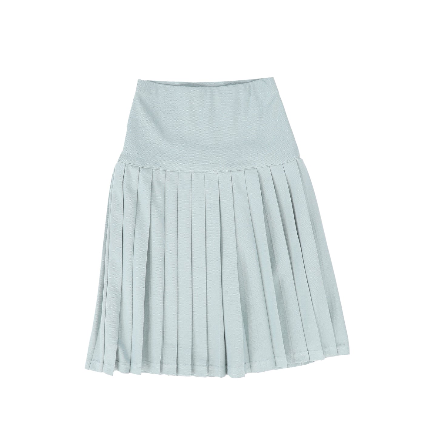 VALENTINA LIGHT BLUE PIQUE PLEATED SKIRT