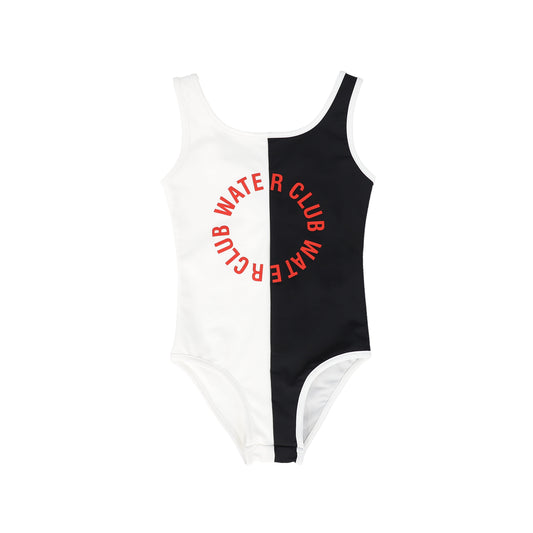 WATER CLUB BLACK/WHITE COLORBLOCK SWIMSUIT